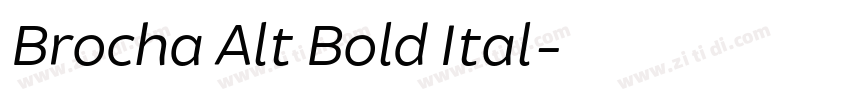 Brocha Alt Bold Ital字体转换